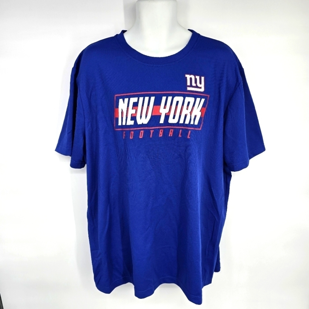 New York Giants T Shirt 2XL NFL Football Blue Athletic Cut Team Apparel